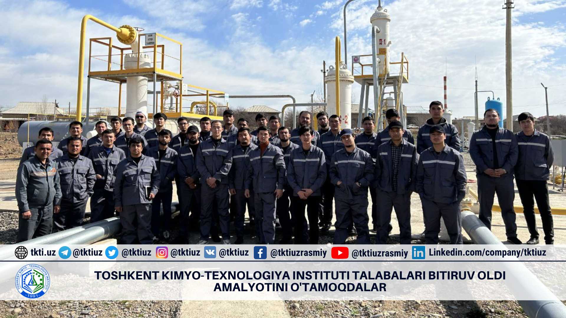 Toshkent kimyo-texnologiya instituti talabalari bitiruv oldi amalyotini o'tamoqdalar | tkti.uz