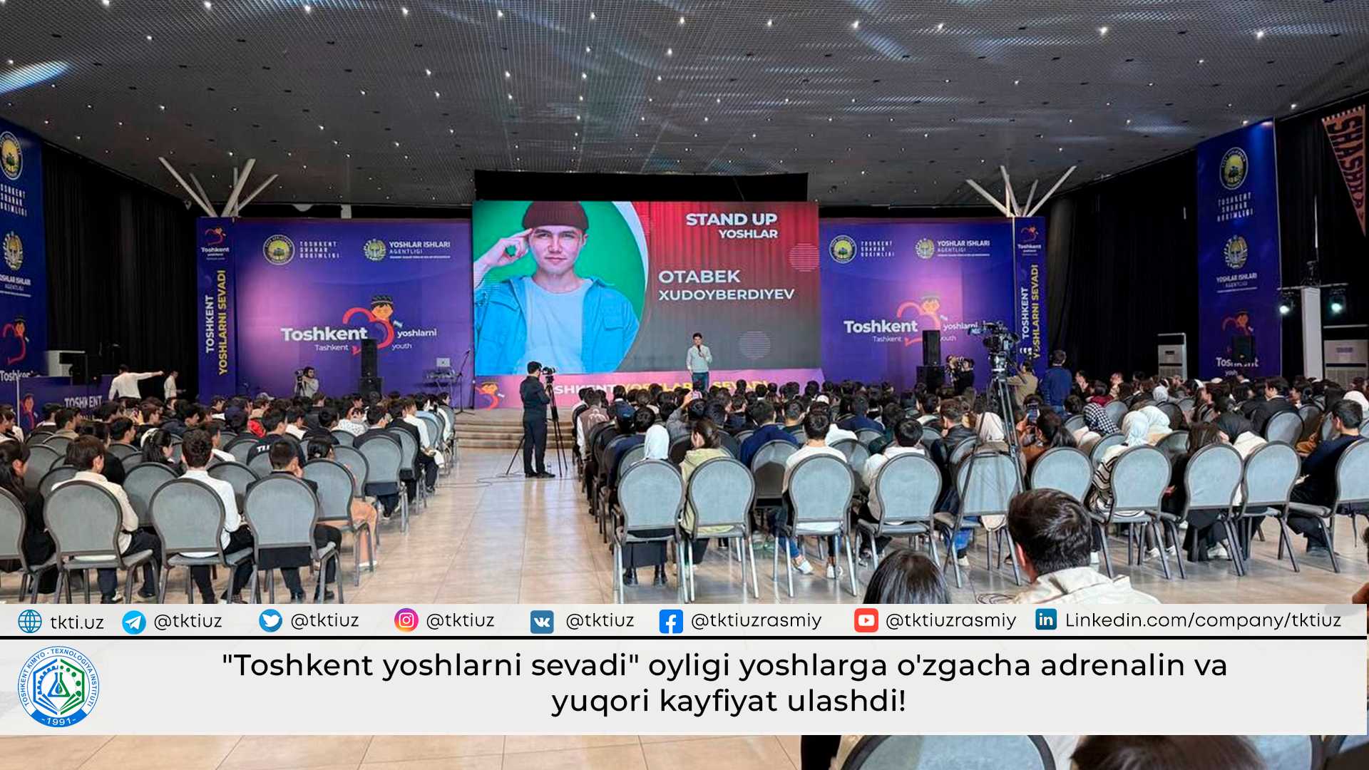 "Toshkent yoshlarni sevadi" oyligi yoshlarga o'zgacha adrenalin va yuqori kayfiyat ulashdi! | tkti.uz