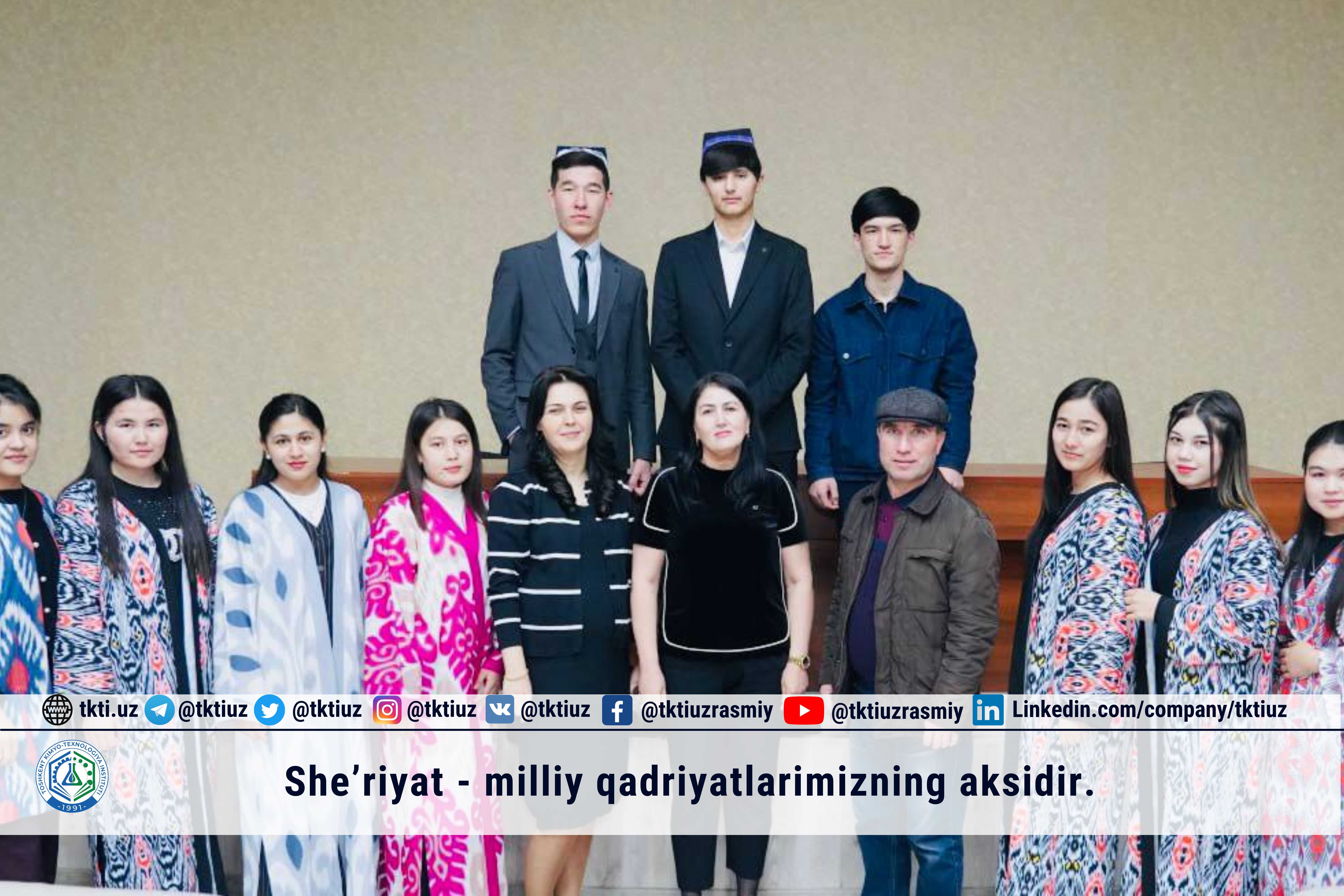 She’riyat - milliy qadriyatlarimizning aksidir. | tkti.uz