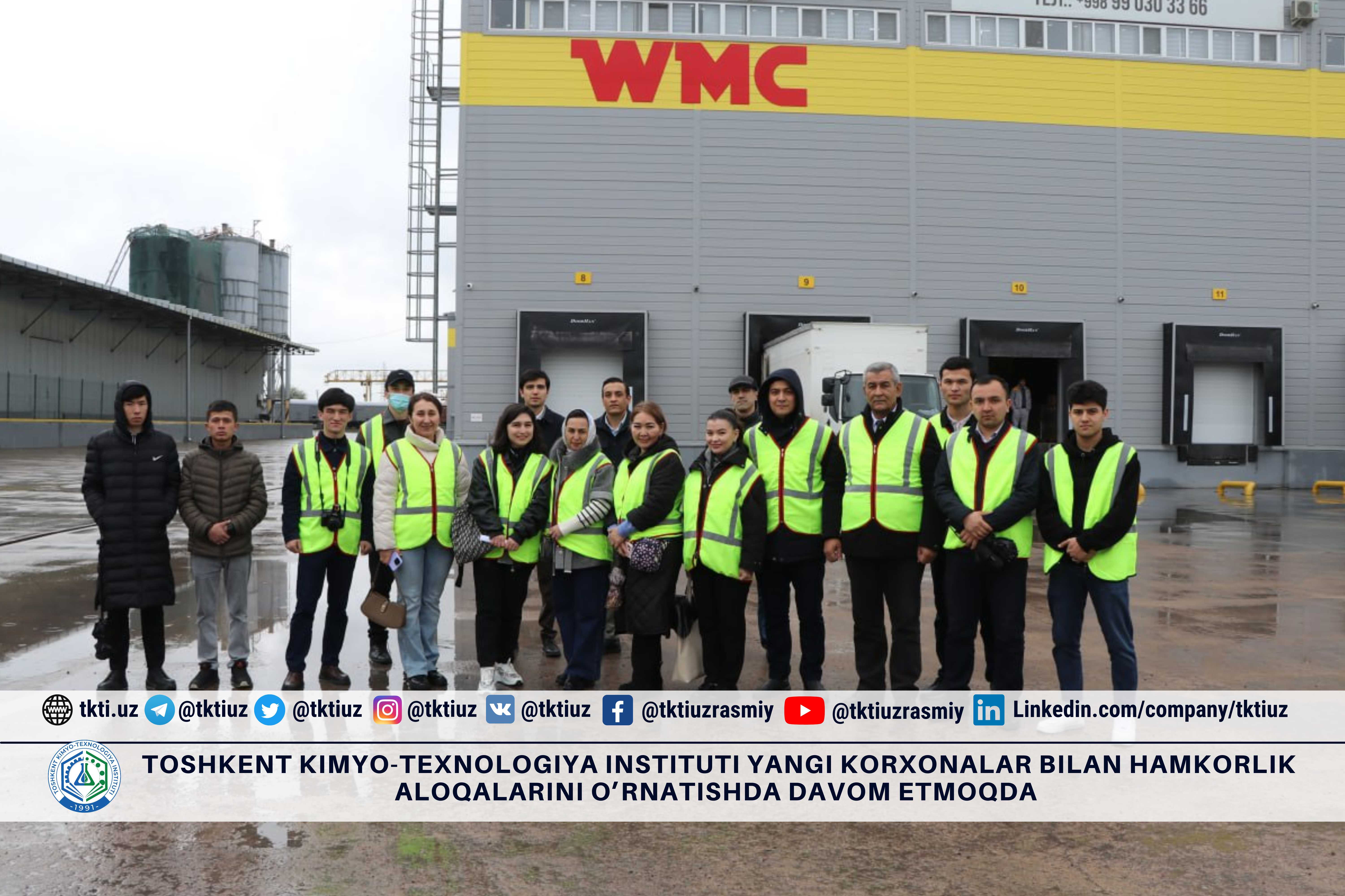 Toshkent kimyo-texnologiya instituti yangi korxonalar bilan hamkorlik aloqalarini o’rnatishda davom etmoqda | tkti.uz