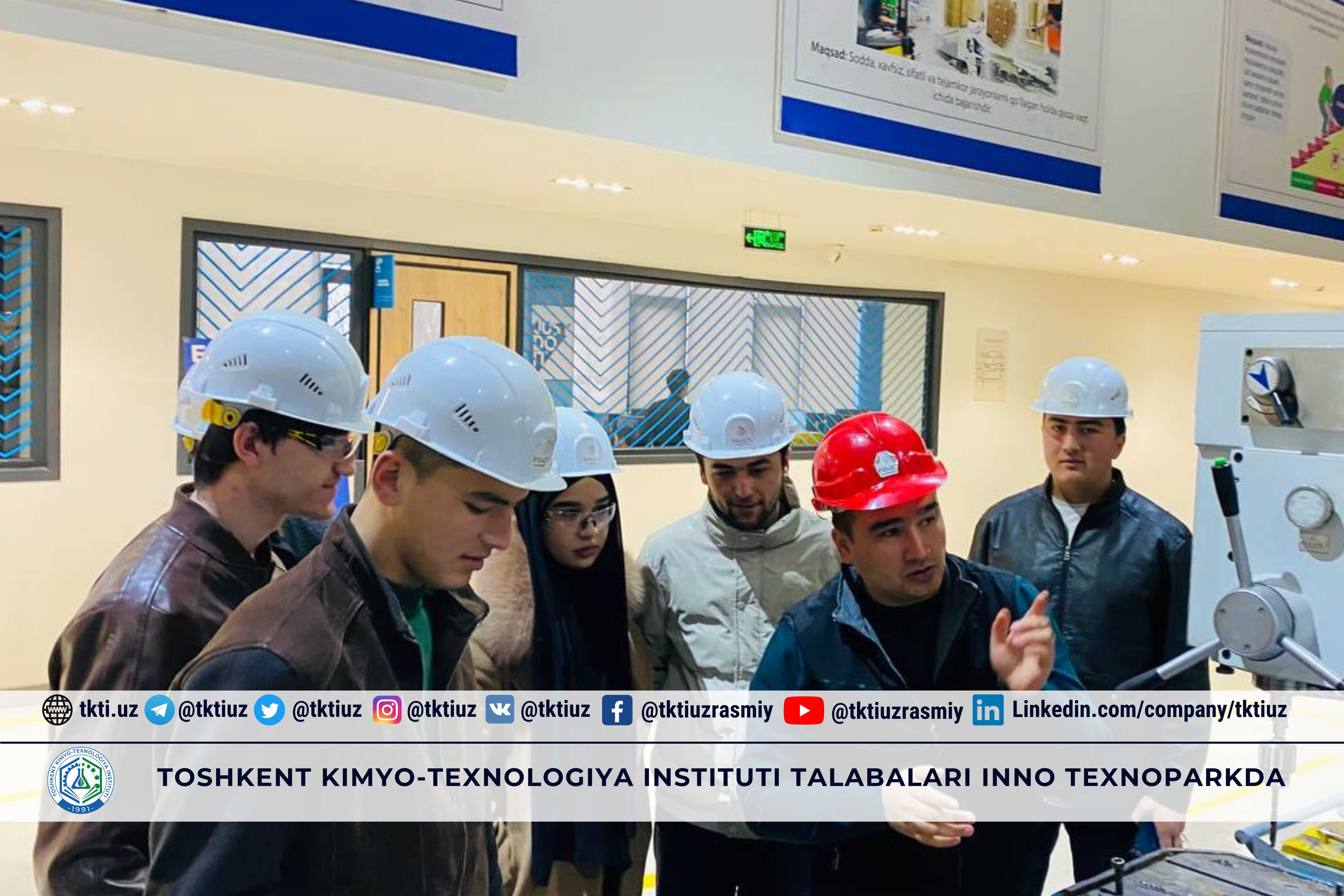Toshkent kimyo-texnologiya instituti talabalari INNO Texnoparkda | tkti.uz