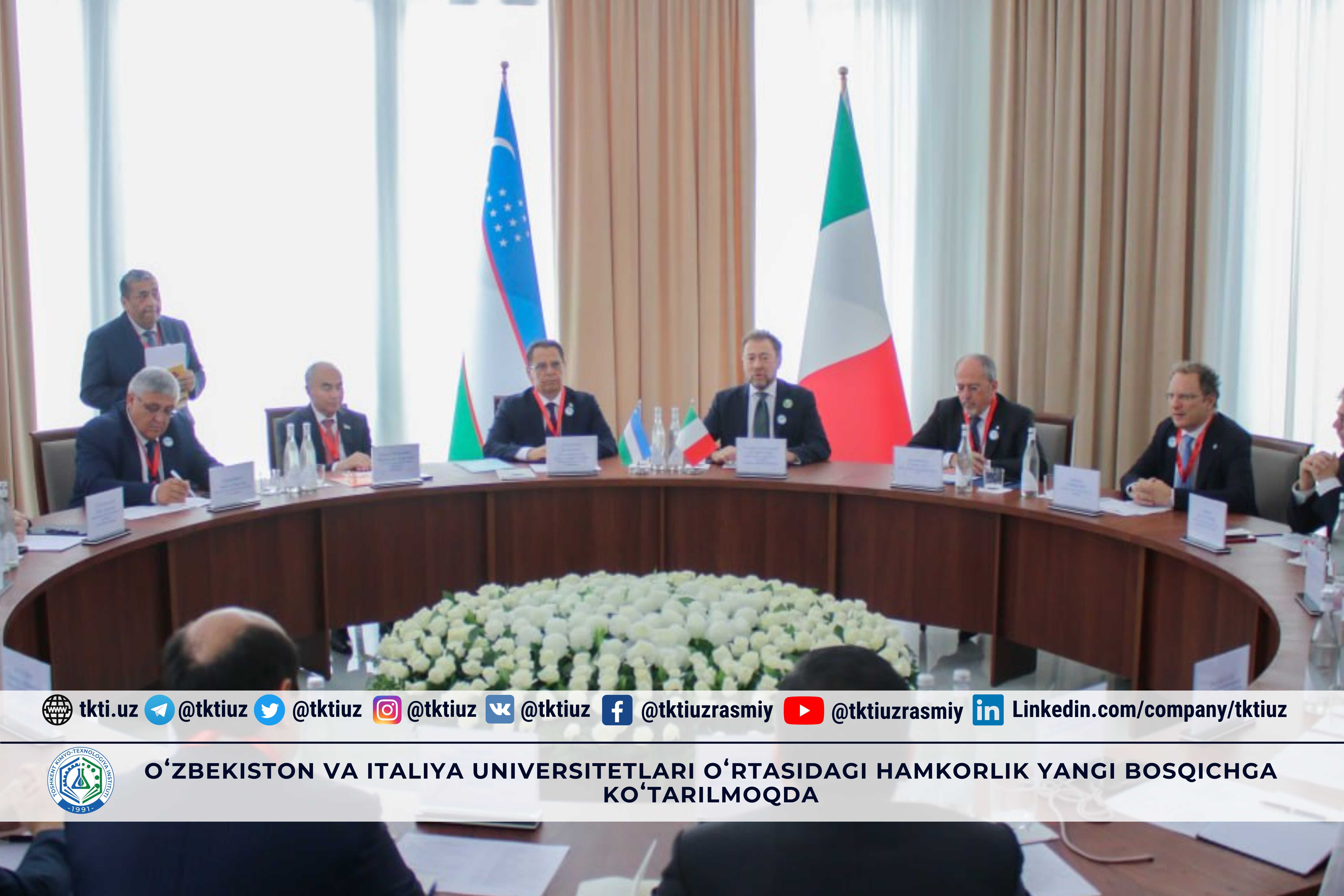 Oʻzbekiston va Italiya universitetlari oʻrtasidagi hamkorlik yangi bosqichga koʻtarilmoqda | tkti.uz