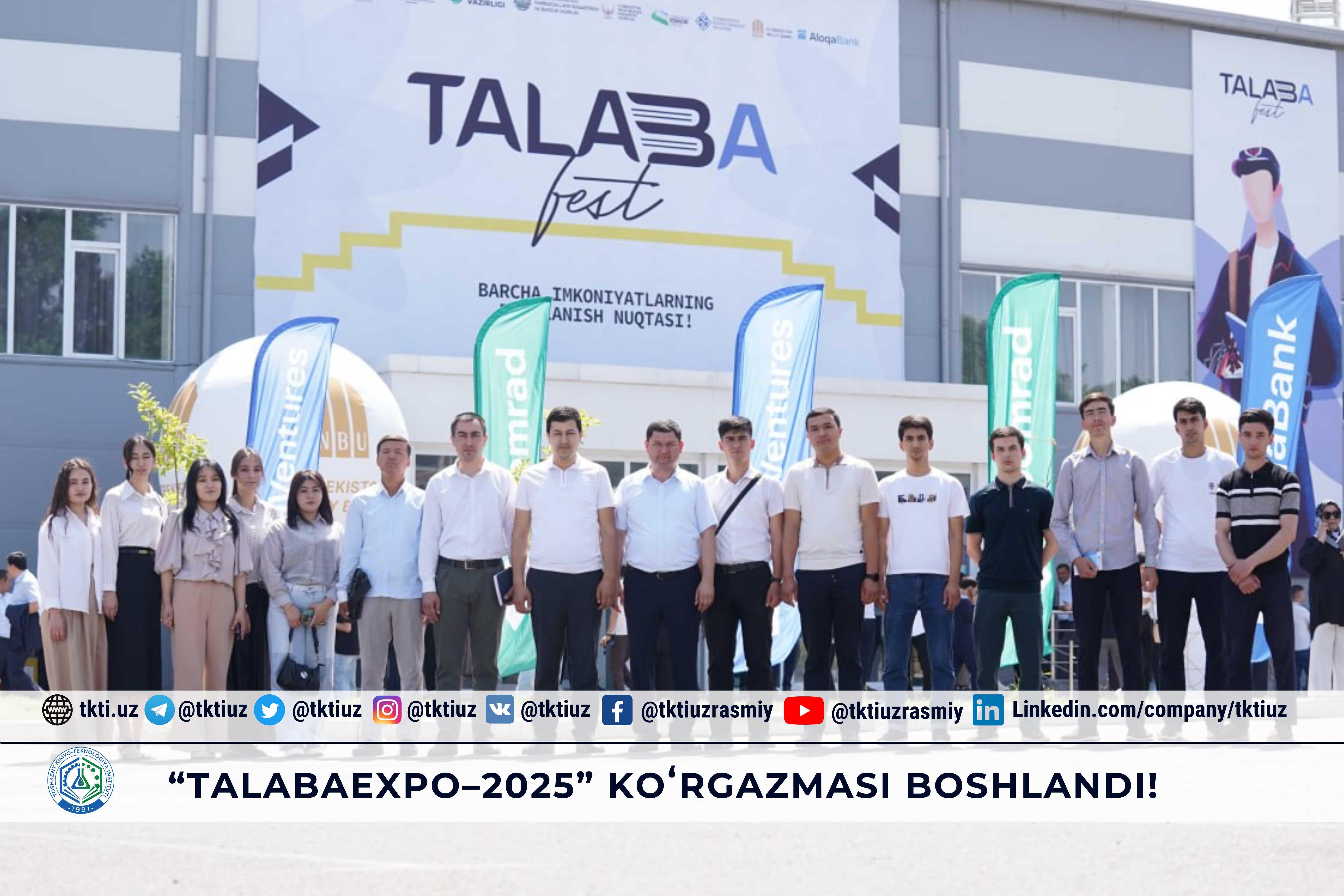 “TalabaExpo–2025” koʻrgazmasi boshlandi! | tkti.uz