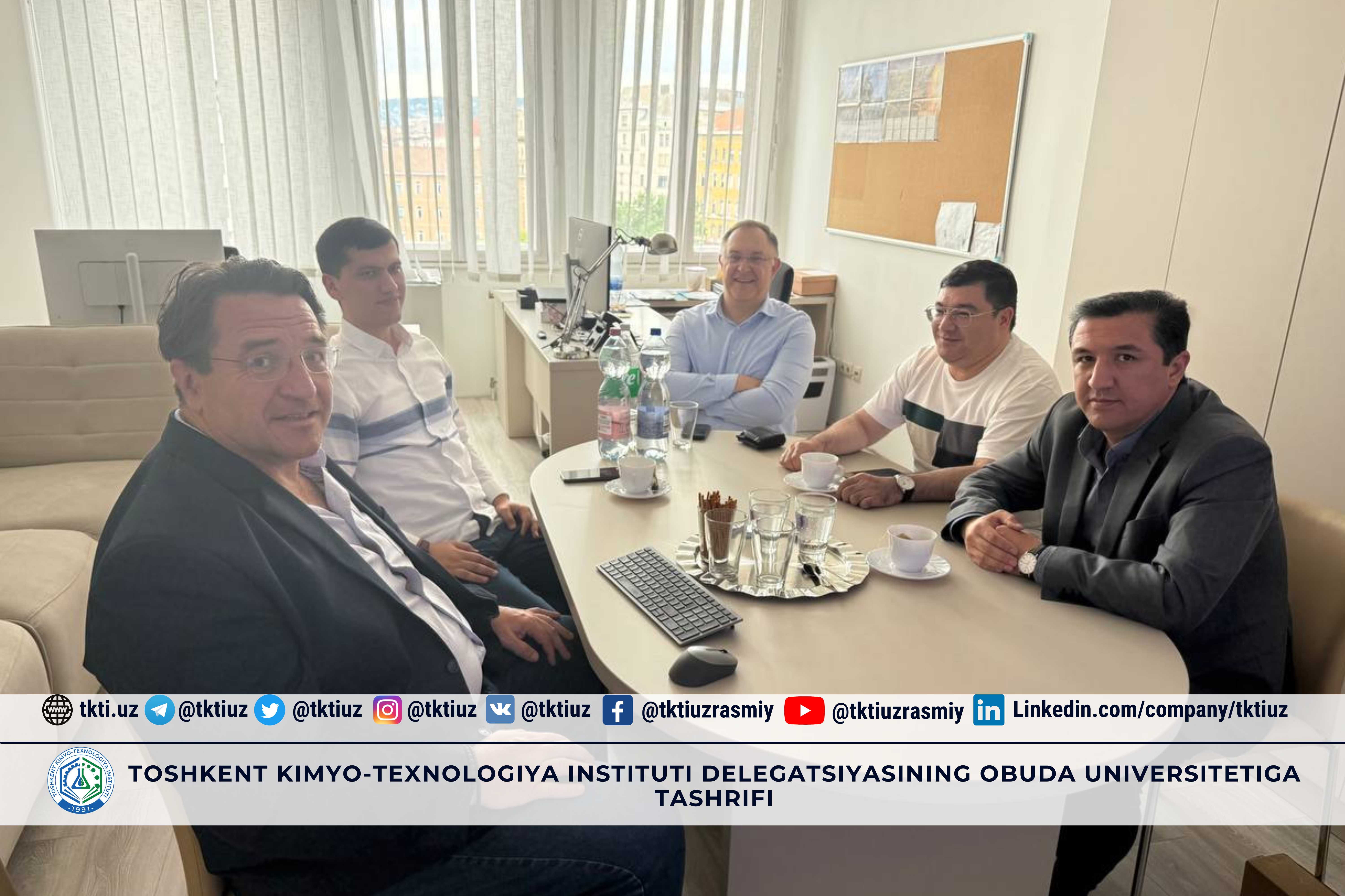 Toshkent kimyo-texnologiya instituti delegatsiyasining Obuda universitetiga tashrifi | tkti.uz