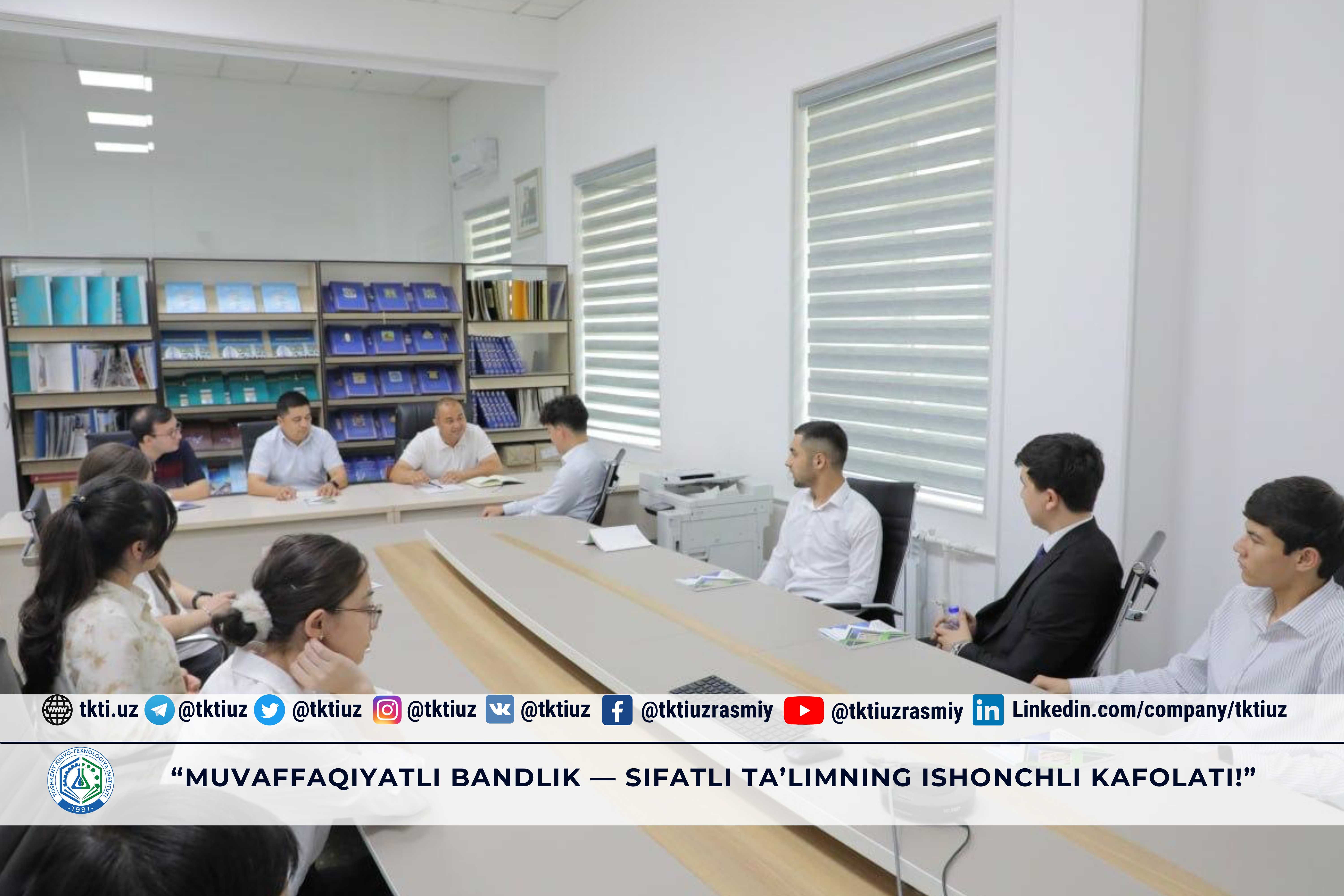 “Muvaffaqiyatli bandlik — sifatli ta’limning ishonchli kafolati!” | tkti.uz