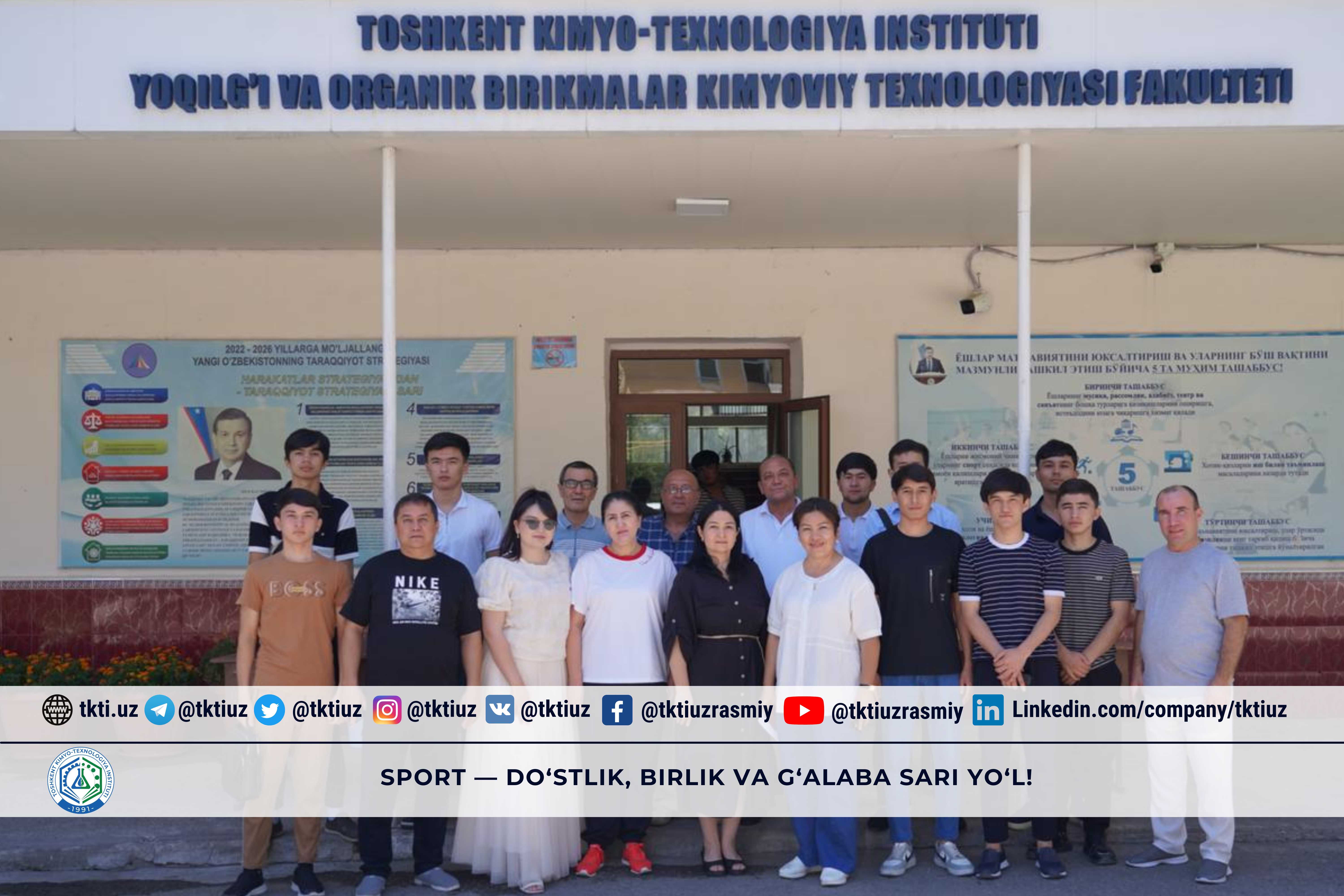 Sport — do‘stlik, birlik va g‘alaba sari yo‘l! | tkti.uz