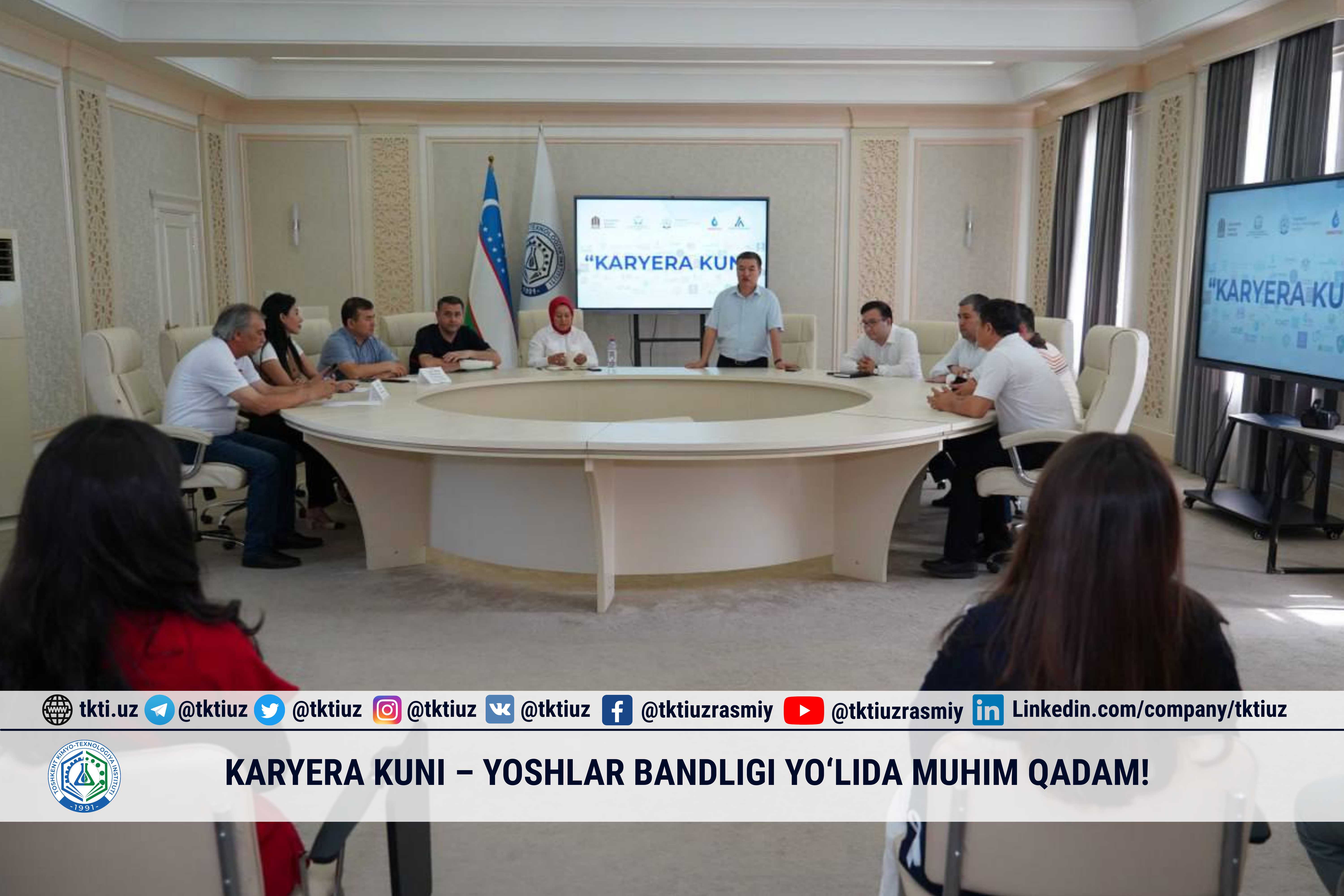 Karyera kuni – Yoshlar bandligi yo‘lida muhim qadam! | tkti.uz