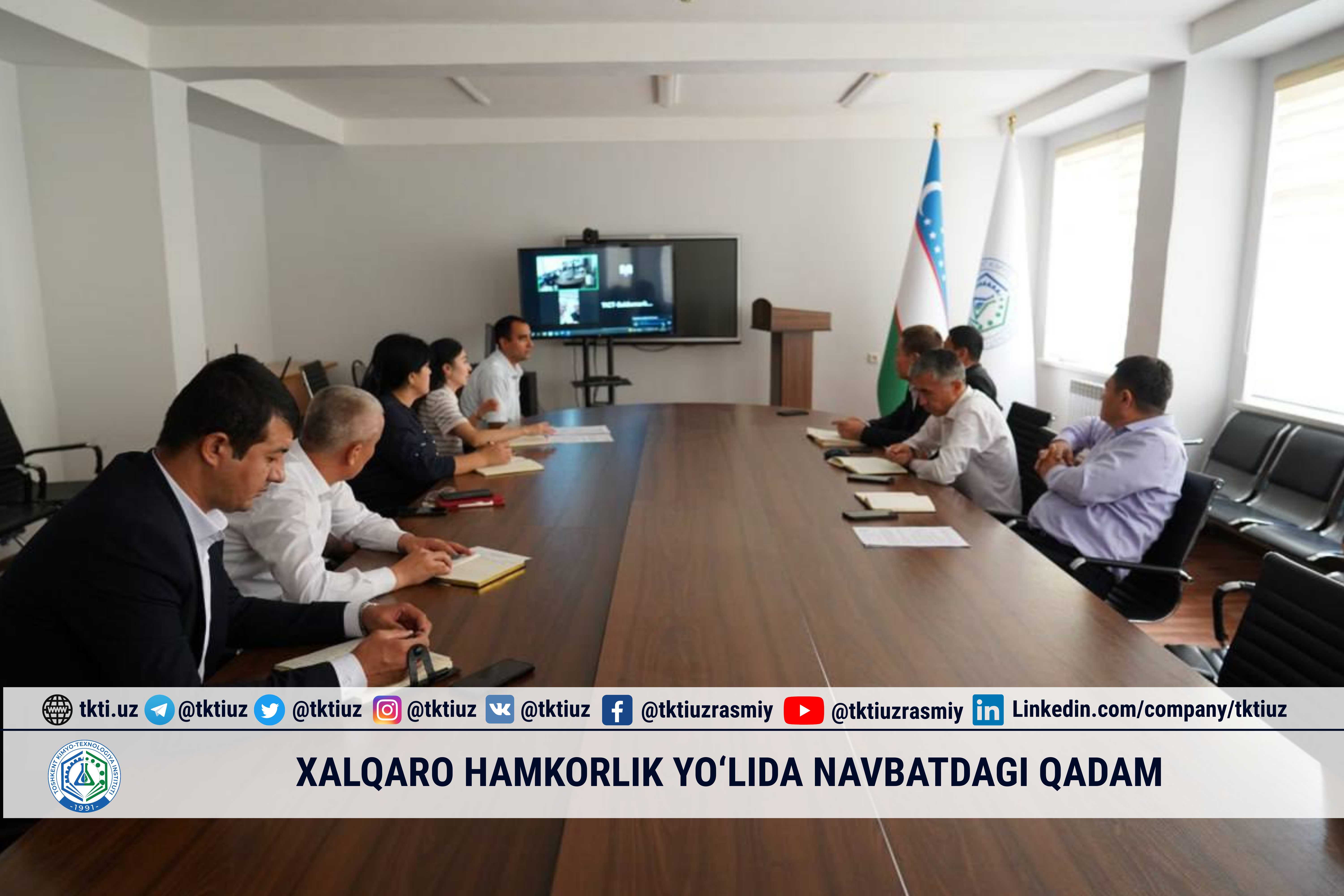 Xalqaro hamkorlik yo‘lida navbatdagi qadam | tkti.uz