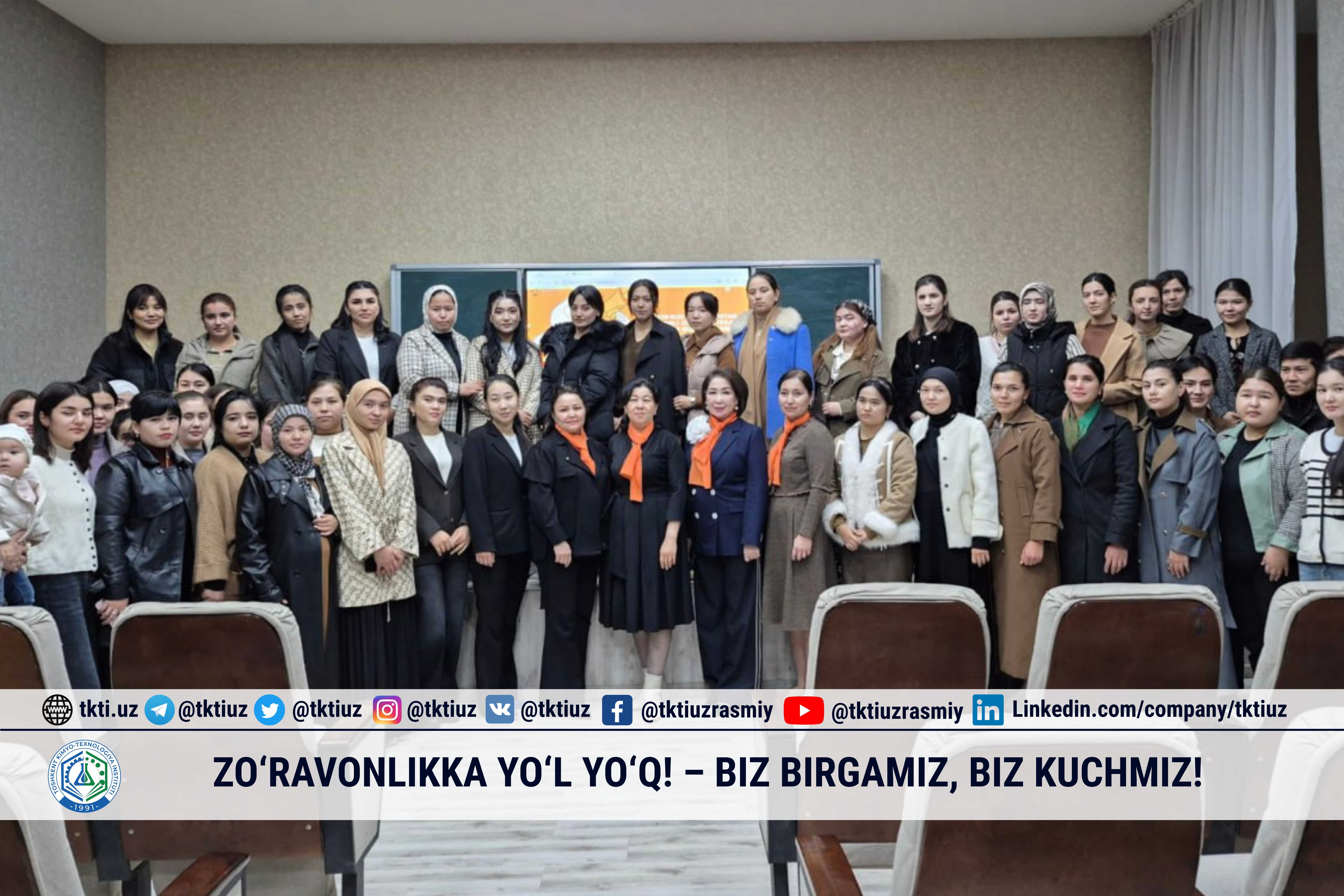 Zo‘ravonlikka yo‘l yo‘q! – Biz birgamiz, biz kuchmiz! | tkti.uz