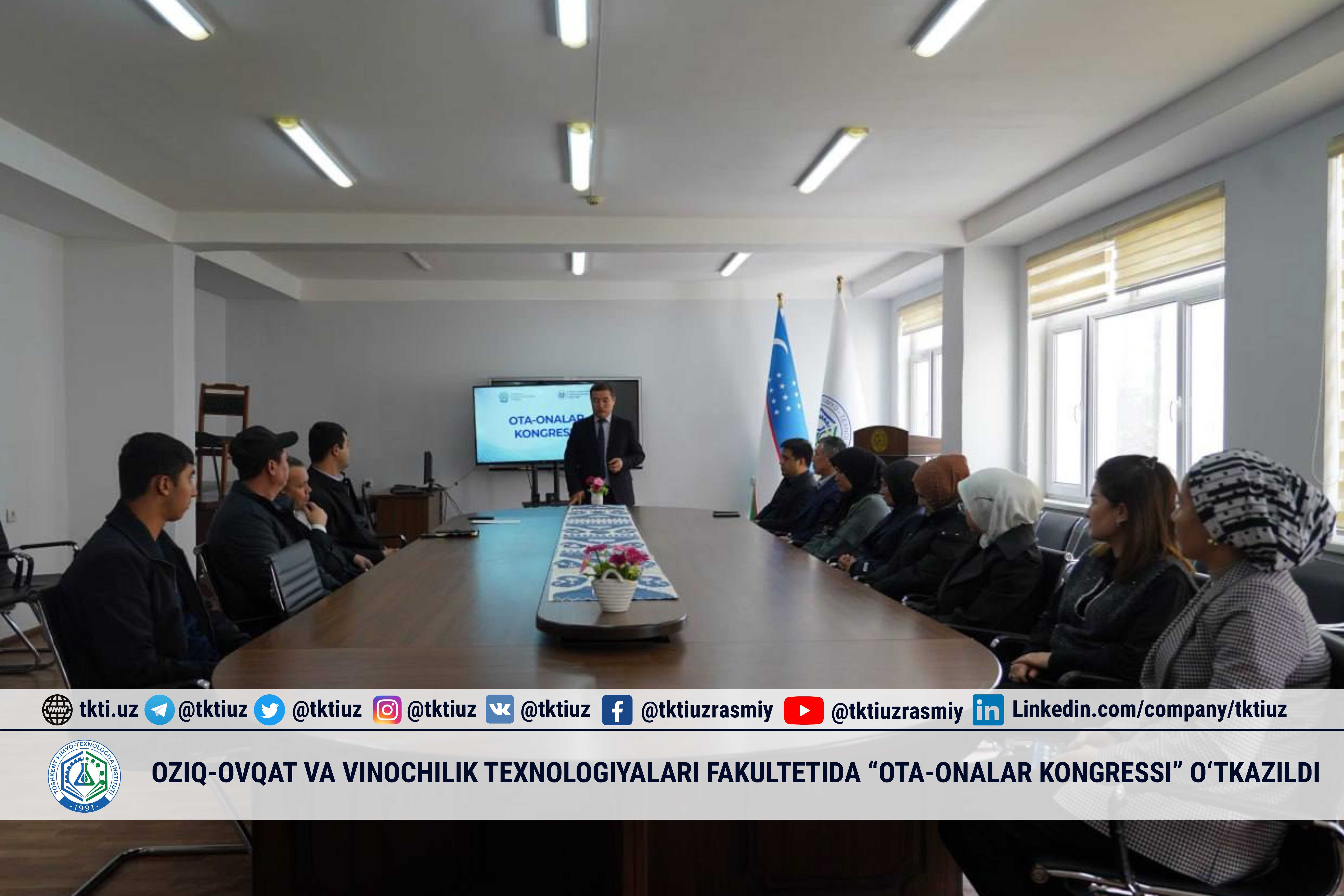 Oziq-ovqat va vinochilik texnologiyalari fakultetida “Ota-onalar Kongressi” o‘tkazildi | tkti.uz