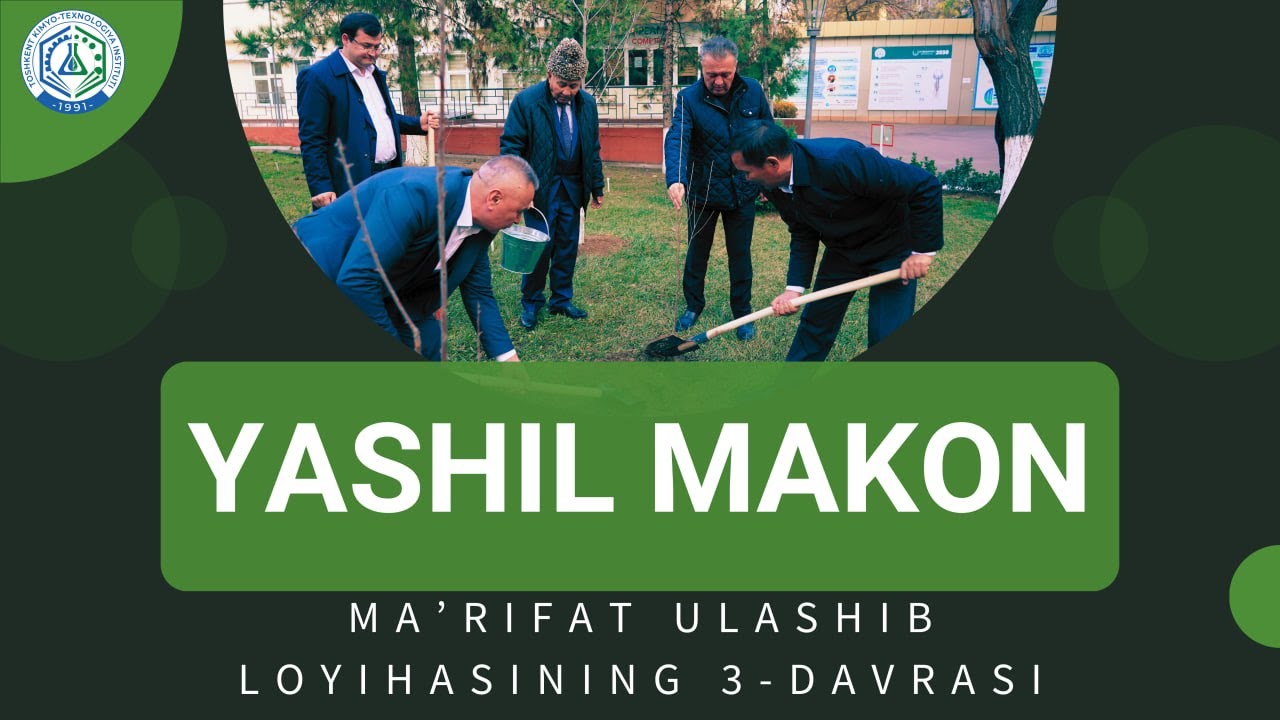 "Yashil makon" umumilliy loyihasi doirasida turli manzalari hamda mevali daraxt ko'chatlari ekildi. | tkti.uz